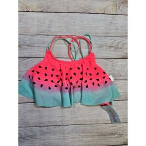 Cat & Jack - Girls Size XL 14/16 Pink Watermelon pattern Swim Top‎ New With Tags